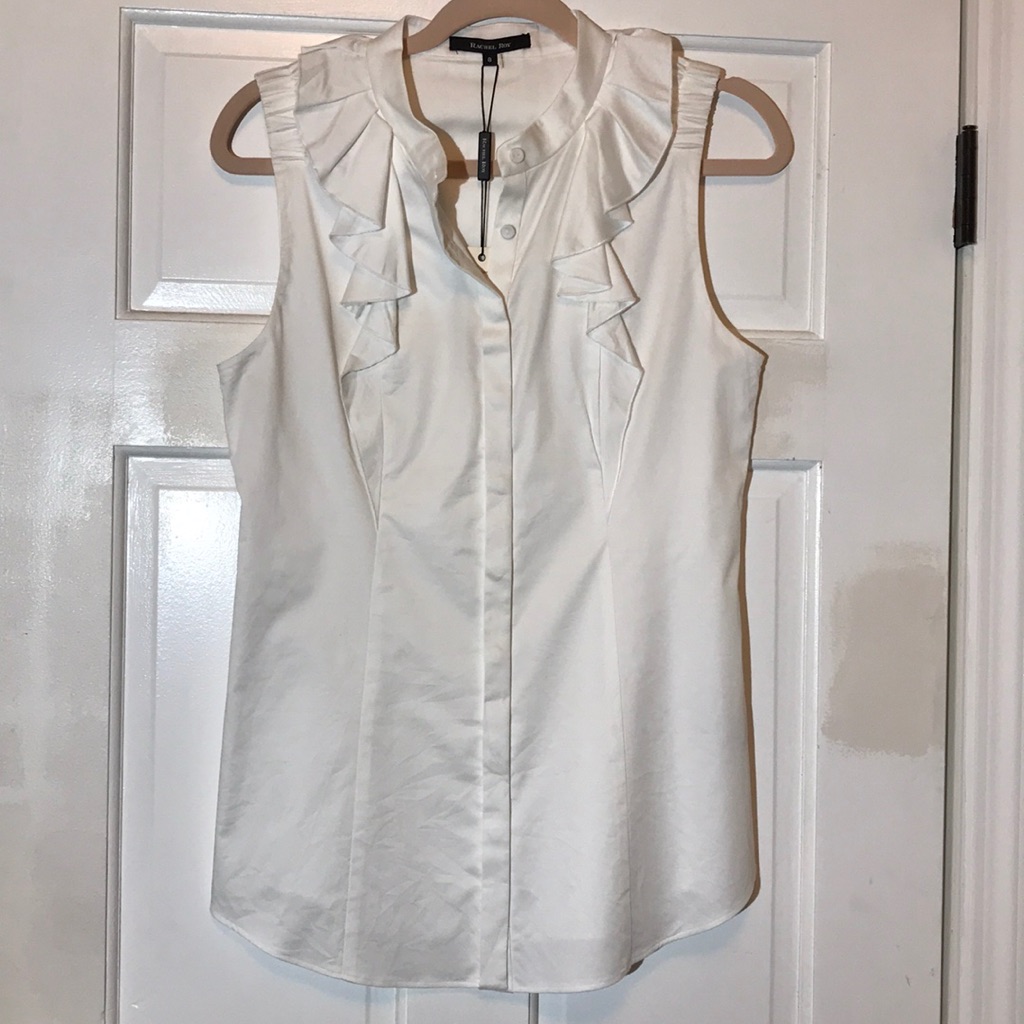 Rachel Roy Blouse Top Sleeveless Button-Down